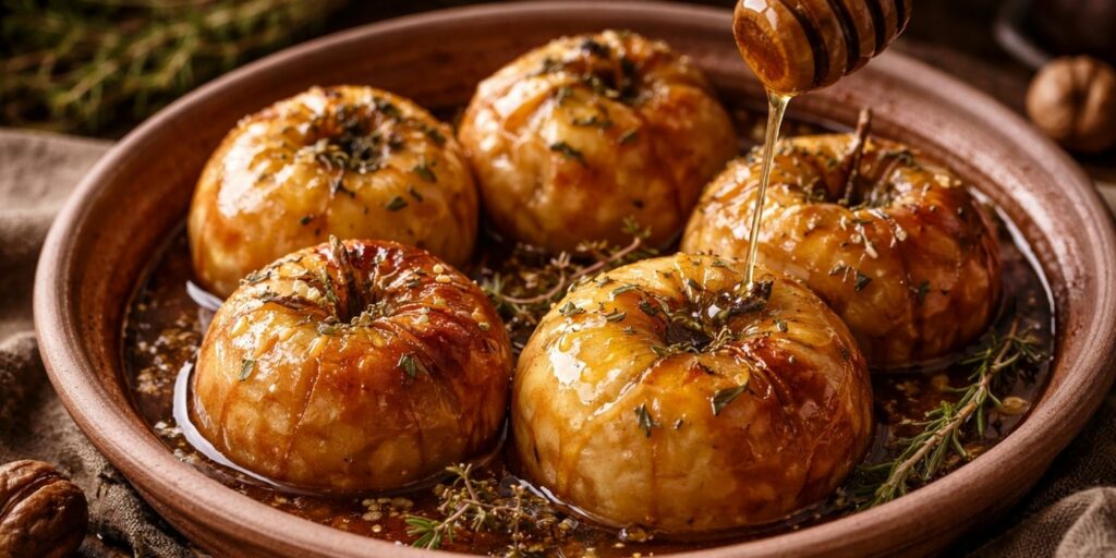 Pommes cuites au miel