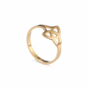 Bague gauloise triquetra fine dorée