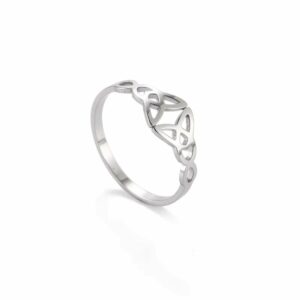 Bague gauloise triquetra triple argentée