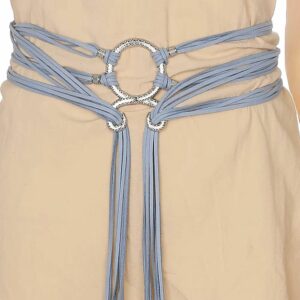 Ceinture gauloise à lanières bleu clair