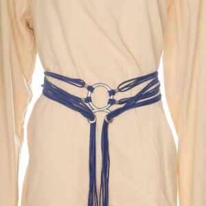 Ceinture gauloise à lanières entrelacées bleue