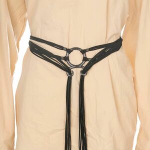 Ceinture gauloise à lanières entrelacées noire