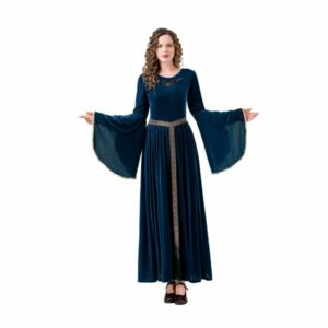 Robe gauloise bleue à manches évasées