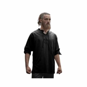 Tunique gauloise noire à manches longues