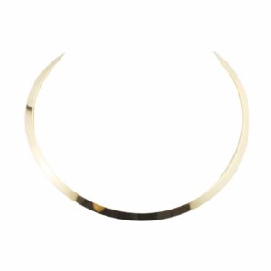 Torque gaulois doré poli ouvert