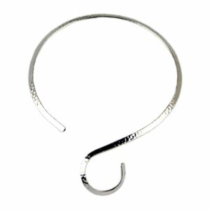 Torque gaulois argent martelé spirale ouverte