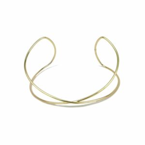 Torque gaulois croisé doré ouvert