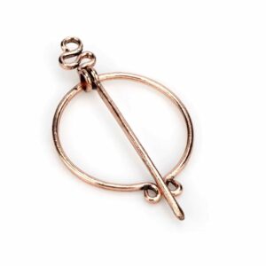 Fibule gauloise minimaliste en anneau bronze