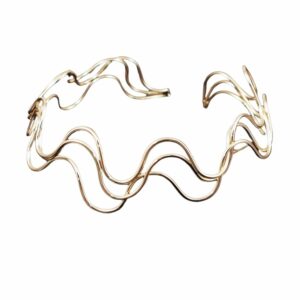 Torque gaulois ondulé doré ouvert