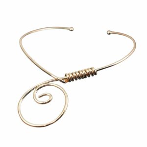 Torque gaulois spirale doré ouvert
