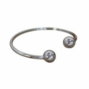 Bracelet torque gaulois lisse argenté