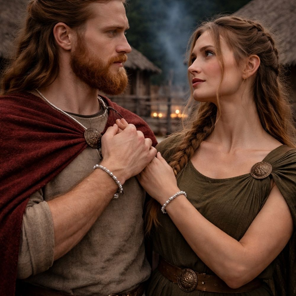 Bracelet torque gaulois texturé argent ouvert – Image 2