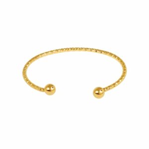 Bracelet torque gaulois texturé doré