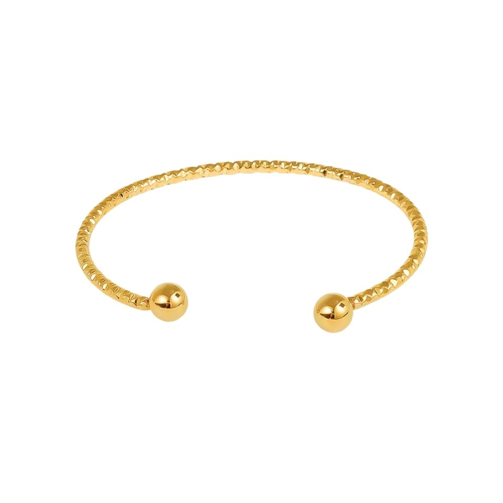 Bracelet torque gaulois texturé doré