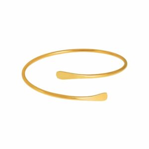 Bracelet torque gaulois doré aux extrémités plates