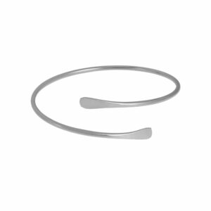 Bracelet torque gaulois argenté aux extrémités plates