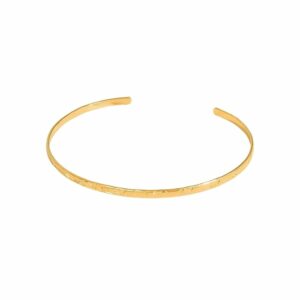 Bracelet torque gaulois fin doré et texturé 