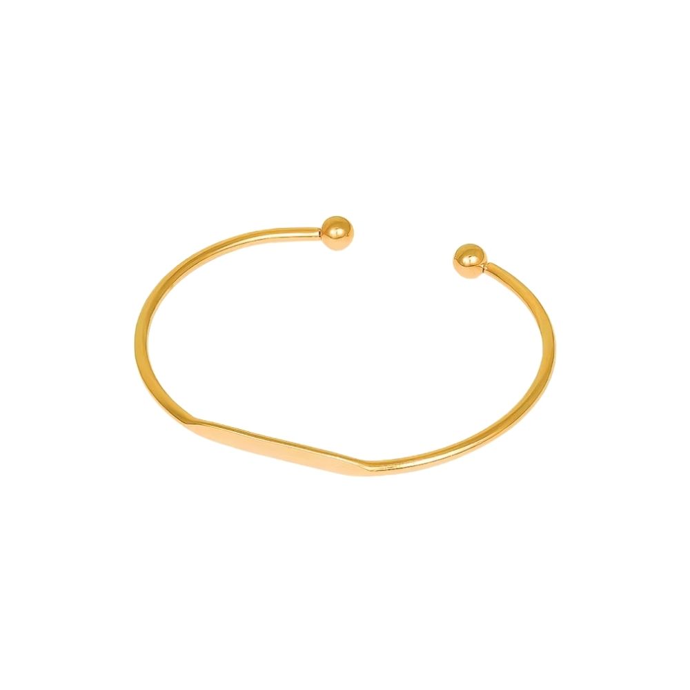 Bracelet torque gaulois fin doré ouvert