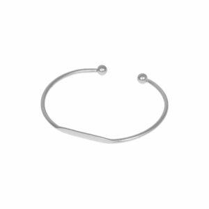 Bracelet torque gaulois fin argenté ouvert