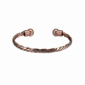 Bracelet torque gaulois torsadé bicolore ouvert