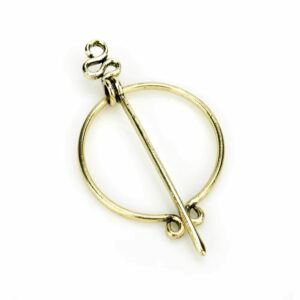 Fibule gauloise simple dorée en anneau