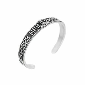 Bracelet jonc gaulois argent runes