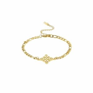 Bracelet gaulois chaîne dorée entrelacs