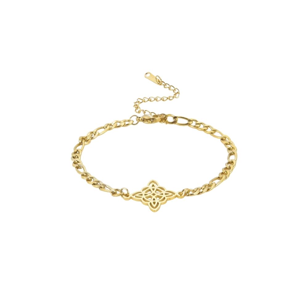 Bracelet gaulois chaîne dorée entrelacs