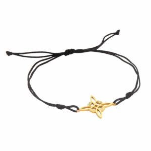Bracelet gaulois cordon noir symbole