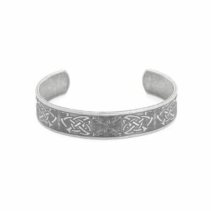 Bracelet gaulois jonc entrelacs larges argent