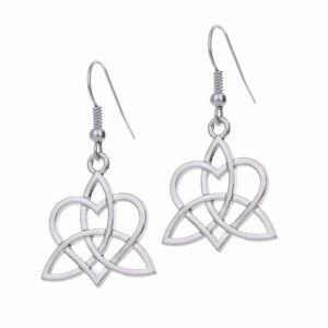 Boucles d’oreilles celtiques argentées à nœud complexe