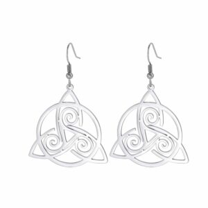 Boucles d’oreilles gauloises triquetra argentées