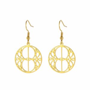 Boucles d’oreilles gauloises rondes dorées