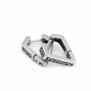 Boucles d’oreilles gauloises géométriques argentées